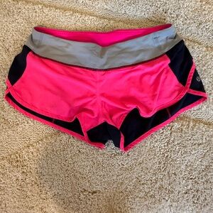 Lululemon Pink, Gray, and Navy Blue Athletic Shorts